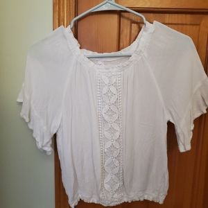 White lacey top